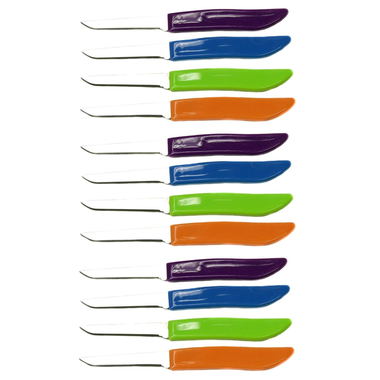 Chef Craft 4pc Stainless Steel Blade Colorful Paring Knives Set